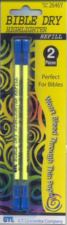 Bible Highlighter – Two-pack refill, yellow