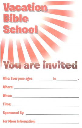 VBS, Supplies, Invitation Poster