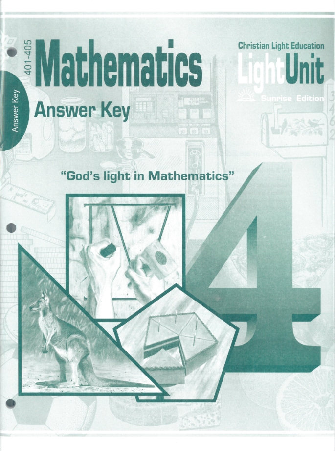 Mathematics 4 Light Units Answer Keys (set of 2 books, optional)
