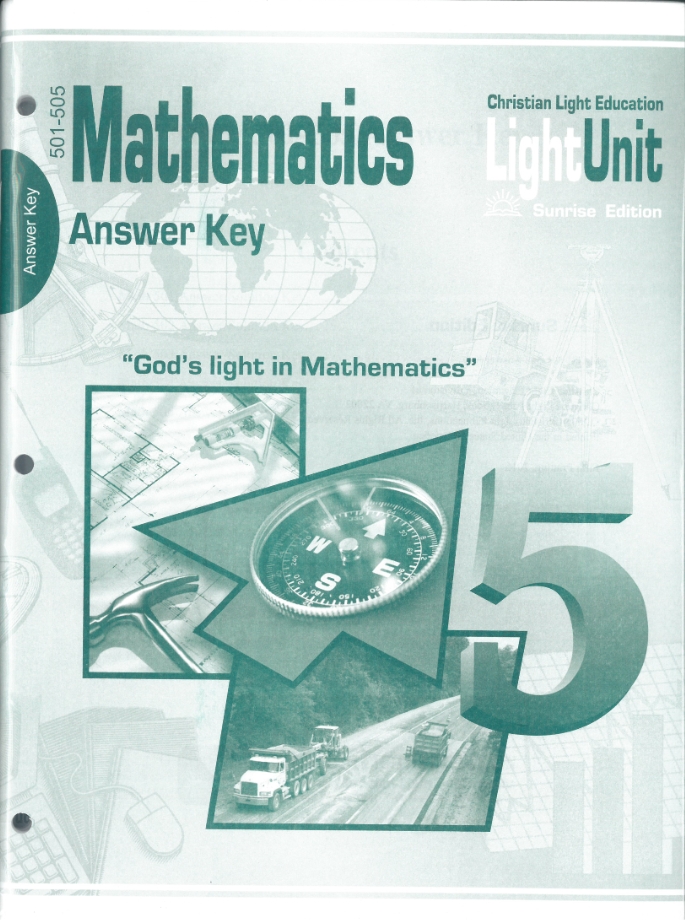 Mathematics 5 Light Units Answer Keys (set of 2 books, optional)