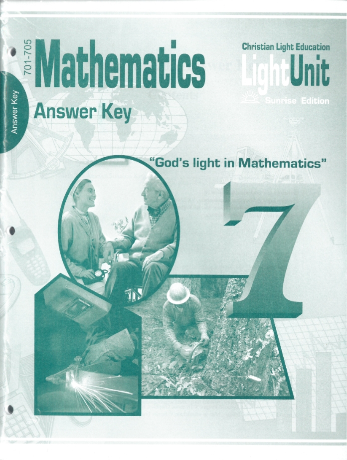 Mathematics 7 Light Units Answer Keys (set of 2 books, optional)