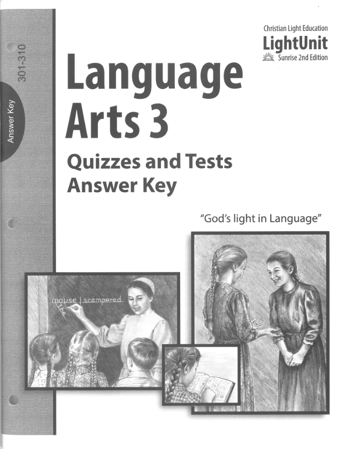 Language Arts 3 Quiz & Test Answer Key (optional)