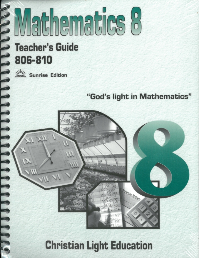 Mathematics 8 Light Units 806-810 Teacher's Guide