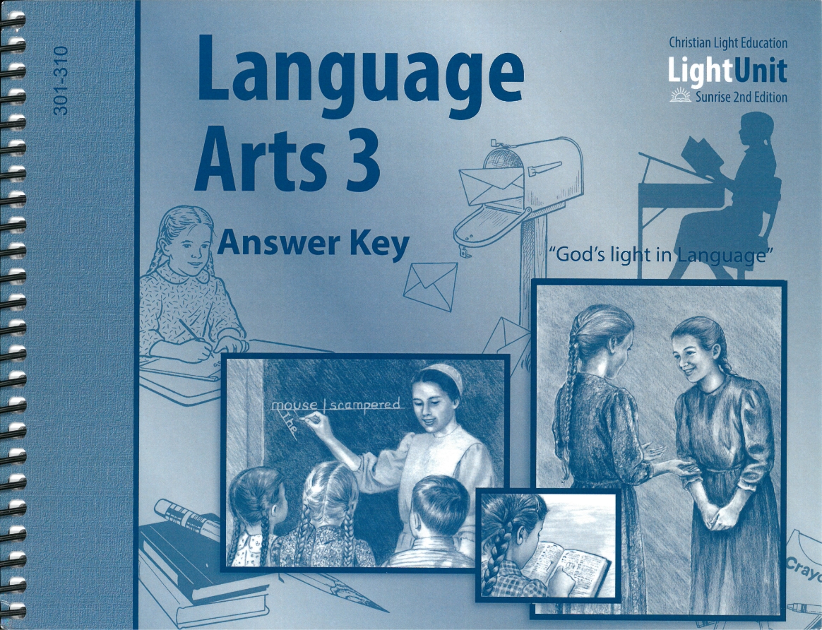 Language Arts 3 LightUnit Answer Key, spiral-bound (optional)