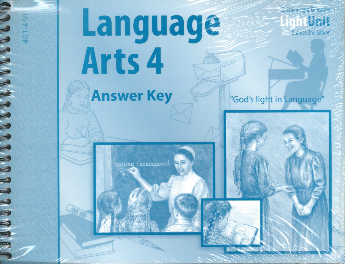 Language Arts 4 LightUnit Answer Key, spiral-bound (optional)