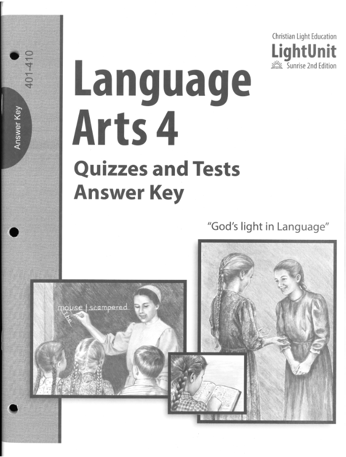 Language Arts 4 Quiz & Test Answer Key (optional)