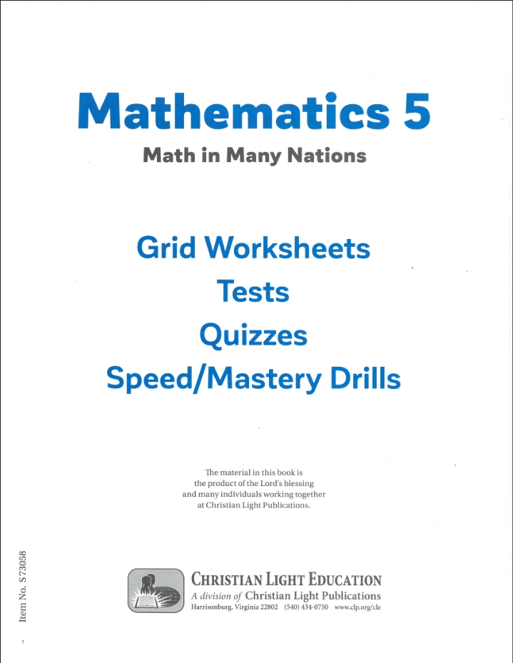 Mathematics 5 Textbook Student Material