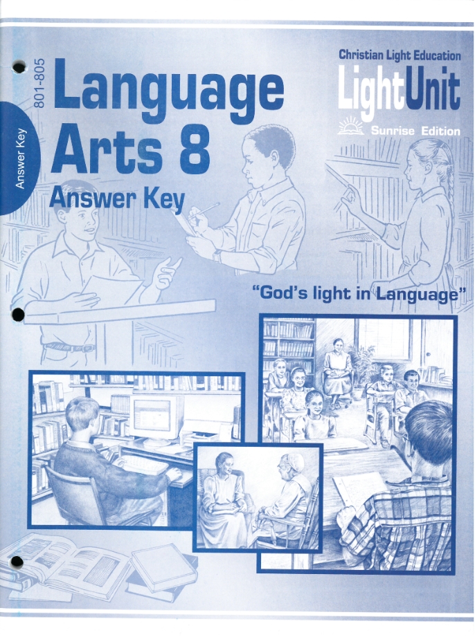 Language Arts 8 LightUnit Answer Key, spiral-bound (optional)