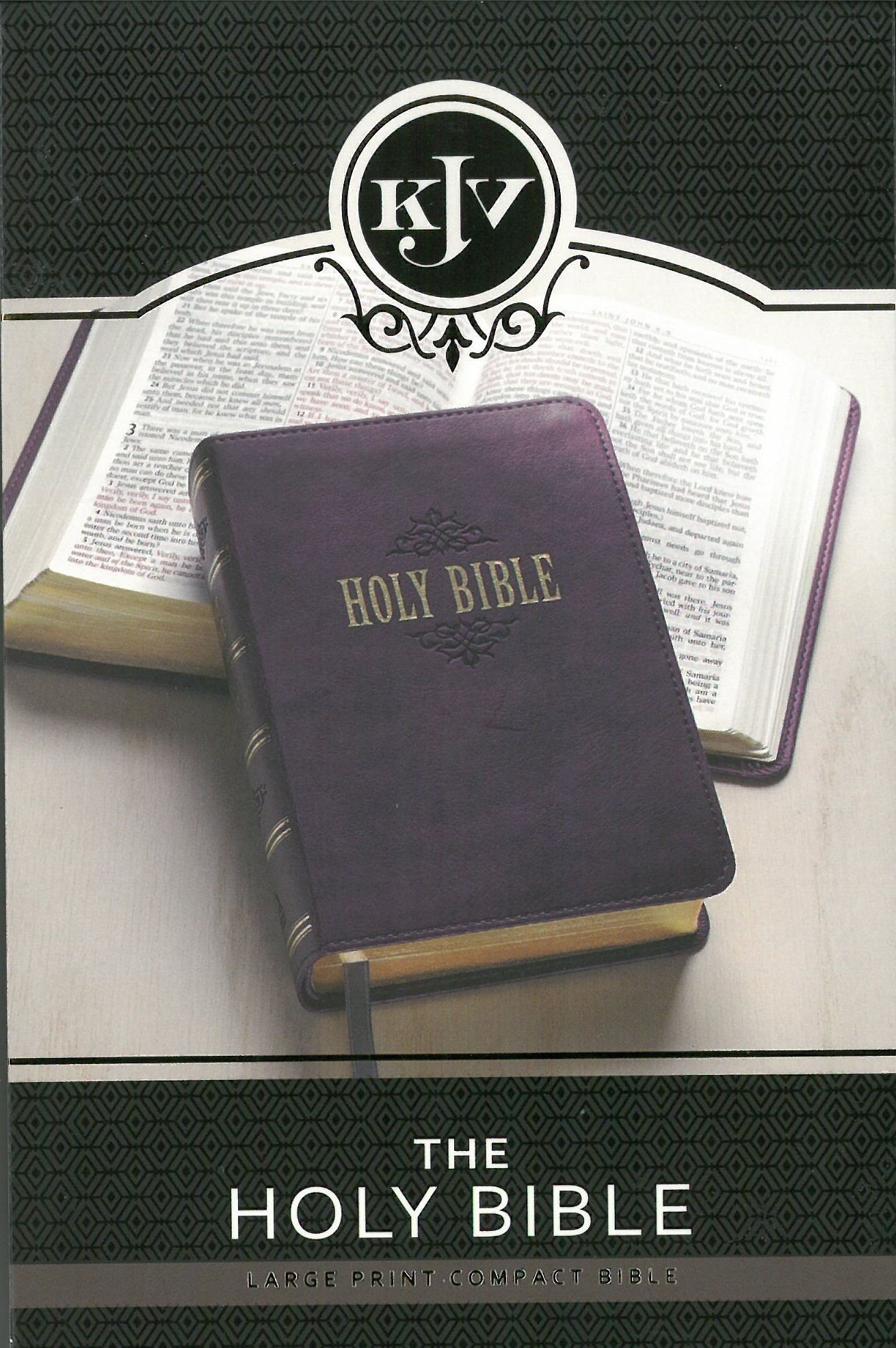 Christian Art Gifts KJV Compact Bible - Purple Imitation Leather