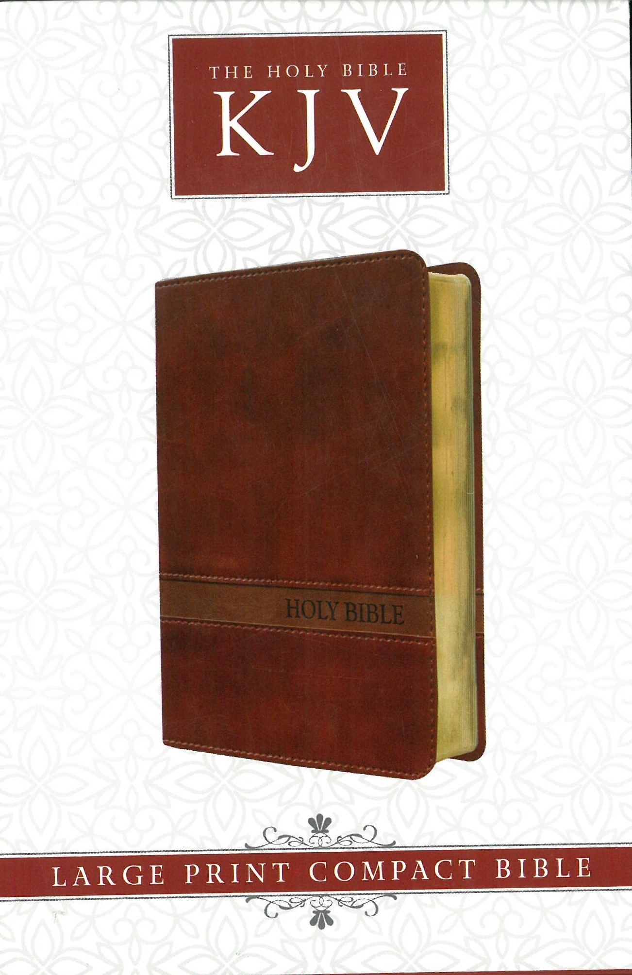 Christian Art Gifts KJV Compact Bible - Red-Brown Imitation Leather