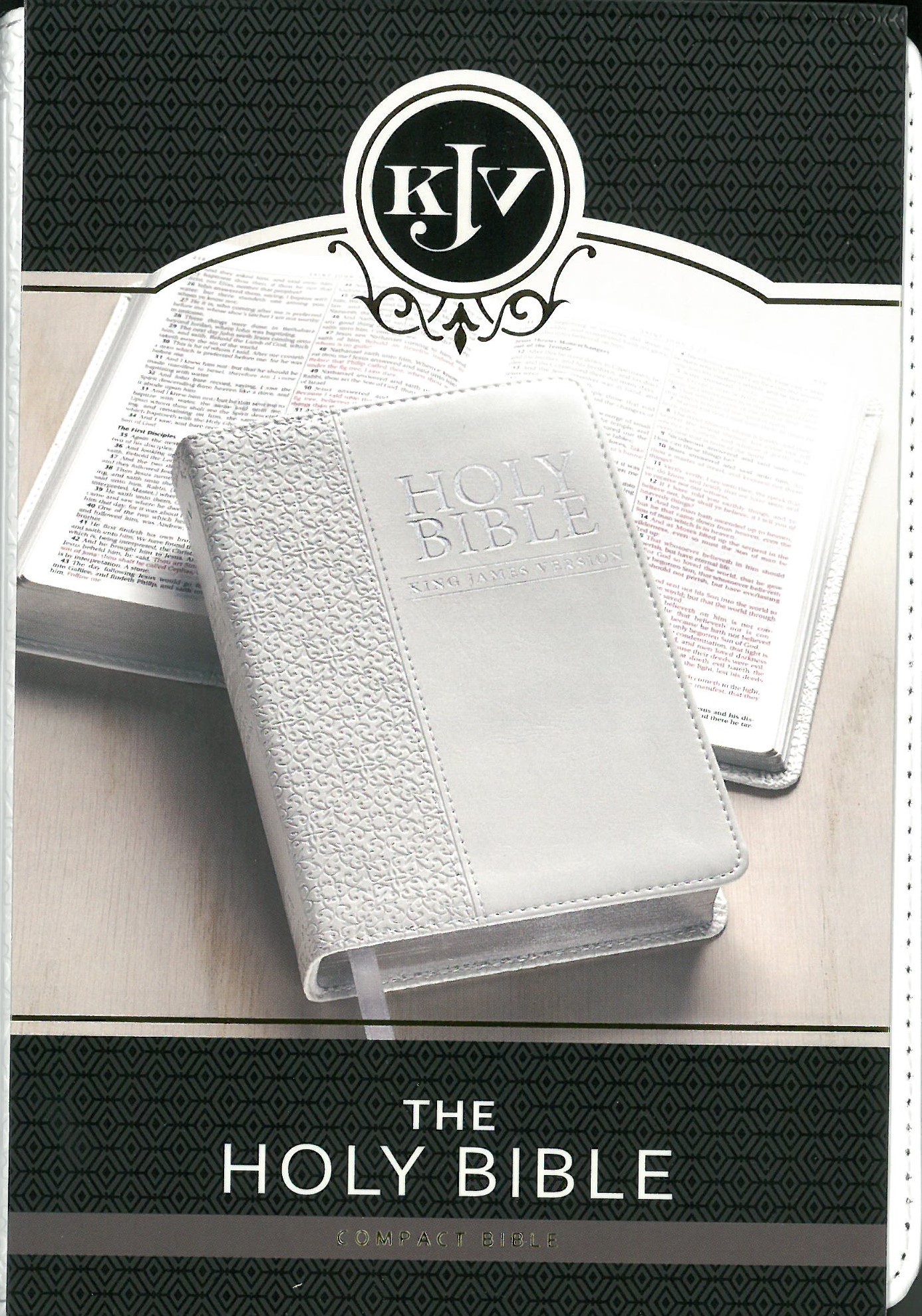 Christian Art Gifts KJV Compact White Faux Leather